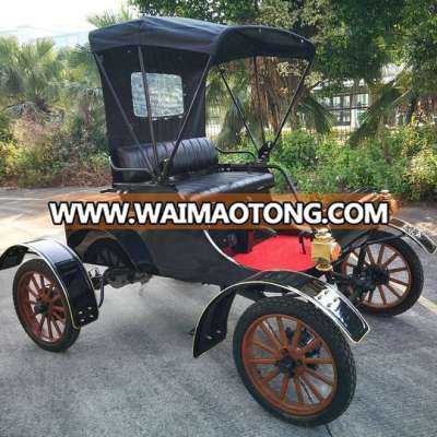 2 seats electric vintage car 1903 with back case