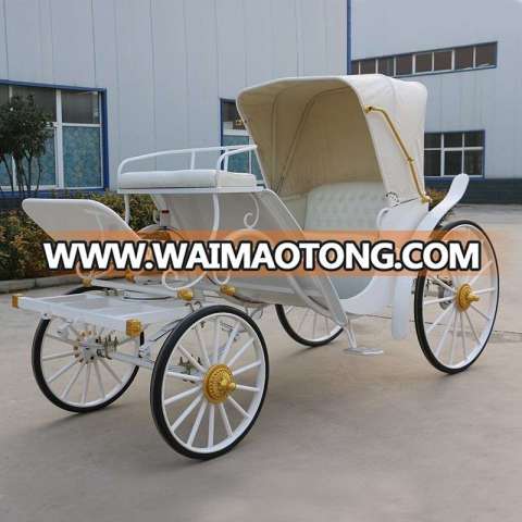 Romantic White pony size Wedding Horse Carriage/ sightseeing Horse Wagons for Sale